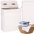 Cos de rufe din bambus cu capac, 2 compartimente, sac detasabil, volum 100L, 54x35x60cm, alb Household NewTrend