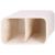 Cos de rufe din bambus cu capac, 2 compartimente, sac detasabil, volum 100L, 54x35x60cm, alb Household NewTrend