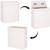Cos de rufe din bambus cu capac, 2 compartimente, sac detasabil, volum 100L, 54x35x60cm, alb Household NewTrend