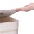Cos de rufe din bambus cu capac, 2 compartimente, sac detasabil, volum 100L, 54x35x60cm, alb Household NewTrend