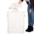 Cos de rufe din bambus cu capac, 2 compartimente, sac detasabil, volum 100L, 54x35x60cm, alb Household NewTrend