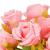 Buchet de flori artificiale din poliester, 12 fire trandafiri, 26cm, roz Household NewTrend