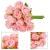 Buchet de flori artificiale din poliester, 12 fire trandafiri, 26cm, roz Household NewTrend