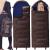 Sac de dormit tip mumie, cu geanta de transport, 220x80cm, 0-15grade, maro Household NewTrend