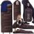 Sac de dormit tip mumie, cu geanta de transport, 220x80cm, 0-15grade, maro Household NewTrend