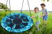 Leagan tip cuib Camuflaj 100cm, inaltime reglabila, 150 kg, Albastru Negru Household NewTrend
