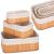 Set 3 cutii organizatoare din bambus, diverse dimensiuni, maro Household NewTrend