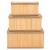 Set 3 cutii organizatoare din bambus, cu capac, diverse dimensiuni, maro Household NewTrend