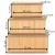 Set 3 cutii organizatoare din bambus, cu capac, diverse dimensiuni, maro Household NewTrend