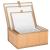 Set 3 cutii organizatoare din bambus, cu capac, diverse dimensiuni, maro Household NewTrend