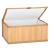 Set 3 cutii organizatoare din bambus, cu capac, diverse dimensiuni, maro Household NewTrend