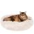 Pat Sersimo pentru caini si pisici, cu husa detasabila, bej, diametru 70cm Household NewTrend