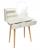 Masa de toaleta si machiaj Siena, alba, cu 2 sertare, oglinda, 80x40x121 cm Household NewTrend