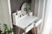 Masa de toaleta si machiaj Siena, alba, cu 2 sertare, oglinda, 80x40x121 cm Household NewTrend