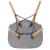 Set 4 scaune dining Scandinav pentru bucatarie, 38x42x82cm, gri inchis Household NewTrend