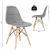 Set 4 scaune dining Scandinav pentru bucatarie, 38x42x82cm, gri inchis Household NewTrend
