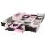 Covor din spuma pentru copii, tip puzzle forme, 52 piese, termoizolant, 150x150 cm, gri roz Household NewTrend