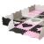 Covor din spuma pentru copii, tip puzzle forme, 52 piese, termoizolant, 150x150 cm, gri roz Household NewTrend