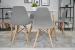 Set 4 scaune dining Scandinav pentru bucatarie, 38x42x82cm, gri Household NewTrend