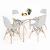 Set 4 scaune dining Scandinav pentru bucatarie, 38x42x82cm, gri Household NewTrend