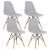 Set 4 scaune dining Scandinav pentru bucatarie, 38x42x82cm, gri Household NewTrend
