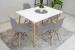 Set 4 scaune dining Scandinav pentru bucatarie, 38x42x82cm, gri Household NewTrend