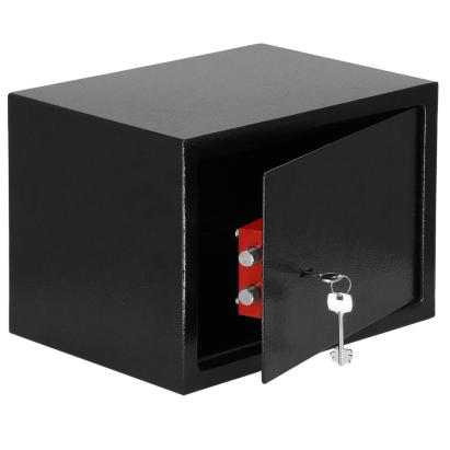 Seif standard cu cheie, 250x350x250 mm, Otel, Negru Household NewTrend