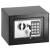 Seif electronic standard cu cifru si cheie, 170x230x170 mm, Otel, Negru Household NewTrend