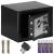 Seif electronic standard cu cifru si cheie, 170x230x170 mm, Otel, Negru Household NewTrend