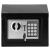 Seif electronic standard cu cifru si cheie, 170x230x170 mm, Otel, Negru Household NewTrend