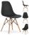 Scaun dining Scandinav pentru bucatarie, 38x42x82cm, negru Household NewTrend