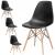 Scaun dining Scandinav pentru bucatarie, 38x42x82cm, negru Household NewTrend