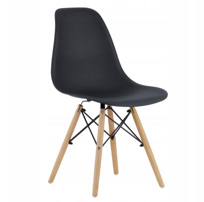 Scaun dining Scandinav pentru bucatarie, 38x42x82cm, negru Household NewTrend