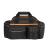 Geanta portbagaj bicicleta, 3 compartimente si 5 buzunare laterale, 45x20x22cm, negru cu elemente reflectorizante portocalii Household NewTrend
