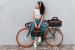 Geanta portbagaj bicicleta, 3 compartimente si 5 buzunare laterale, 45x20x22cm, negru cu elemente reflectorizante portocalii Household NewTrend