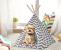 Cort de interior pentru catei, pisici si iepurasi, gri cu alb, 50x40x60cm Household NewTrend