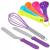 Set patiserie cu platou rotativ, 137 piese cu sabloane pentru ornarea prajiturilor Household NewTrend