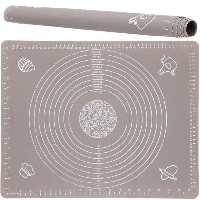 Plansa din silicon alimentar de framantat aluat, rezistenta la temperaturi ridicate, 50x40cm, gri Household NewTrend