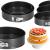 Set 3 forme de copt, 27, 25 si 23 cm, cu fund detasabil, gri Household NewTrend