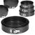 Set 3 forme de copt, 27, 25 si 23 cm, cu fund detasabil, gri Household NewTrend