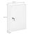 Cutie metalica din otel pentru 64 chei, echipata, 45x30x8cm, alba Household NewTrend