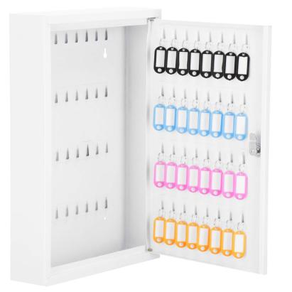 Cutie metalica din otel pentru 64 chei, echipata, 45x30x8cm, alba Household NewTrend