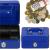 Caseta pentru bani tip cutie de valori, compartimentanta, cu cheie, metal, 12.5x9.5x6.5cm, albastru Household NewTrend