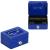 Caseta pentru bani tip cutie de valori, compartimentanta, cu cheie, metal, 12.5x9.5x6.5cm, albastru Household NewTrend