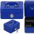 Caseta pentru bani tip cutie de valori, compartimentanta, cu cheie, metal, 12.5x9.5x6.5cm, albastru Household NewTrend