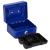 Caseta pentru bani tip cutie de valori, compartimentanta, cu cheie, metal, 12.5x9.5x6.5cm, albastru Household NewTrend