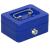 Caseta pentru bani tip cutie de valori, compartimentanta, cu cheie, metal, 12.5x9.5x6.5cm, albastru Household NewTrend