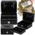 Caseta pentru bani tip cutie de valori, compartimentanta, cu cheie, metal, 15x12x8cm, negru Household NewTrend