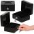 Caseta pentru bani tip cutie de valori, compartimentanta, cu cheie, metal, 15x12x8cm, negru Household NewTrend