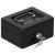 Caseta pentru bani tip cutie de valori, compartimentanta, cu cheie, metal, 15x12x8cm, negru Household NewTrend